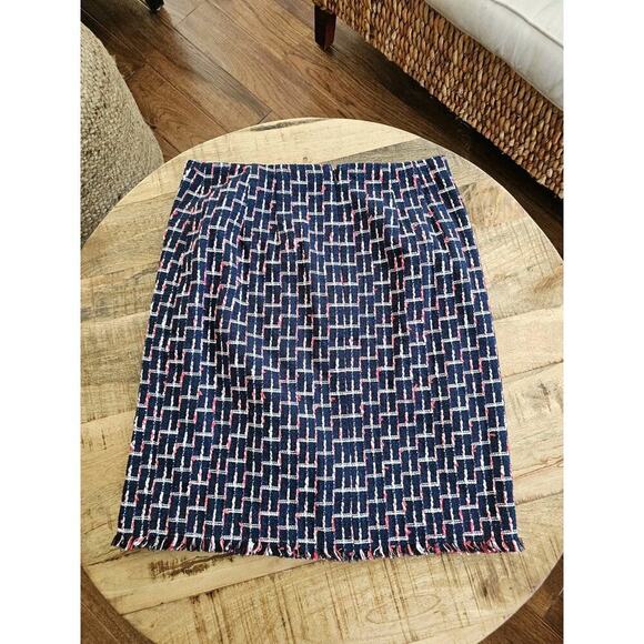 Talbots Petites Tweed Pencil Skirt Women's Size 6P Coastal Nautical Preppy - Picture 7 of 9